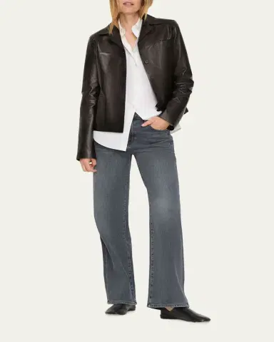 Lafayette 148 New York Button-Down Nappa Leather Jacket | Thumbnail 2 Lafayette 148 New York Button-Down Nappa Leather Jacket | Thumbnail 2