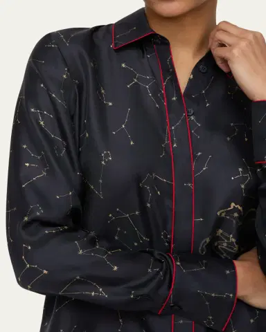 Lafayette 148 New York Scottie Constellation-Print Silk Twill Blouse | Thumbnail 5 Lafayette 148 New York Scottie Constellation-Print Silk Twill Blouse | Thumbnail 5