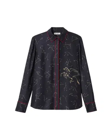 Lafayette 148 New York Scottie Constellation-Print Silk Twill Blouse | Thumbnail 1 Lafayette 148 New York Scottie Constellation-Print Silk Twill Blouse | Thumbnail 1