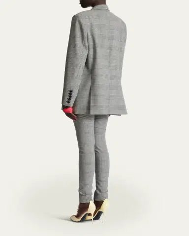 Balmain Prince Of Wales Double-Breasted Blazer Jacket | Thumbnail 3 Balmain Prince Of Wales Double-Breasted Blazer Jacket | Thumbnail 3