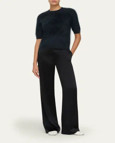 Lafayette 148 New York Short-Sleeve Brushed Cashmere Sweater | Thumbnail 2 Lafayette 148 New York Short-Sleeve Brushed Cashmere Sweater | Thumbnail 2