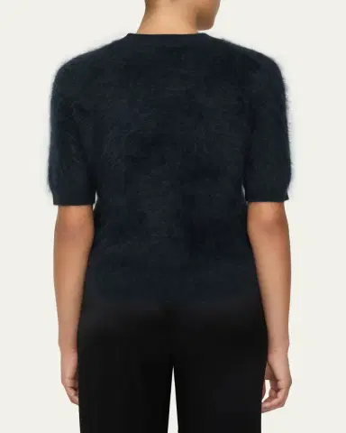 Lafayette 148 New York Short-Sleeve Brushed Cashmere Sweater | Thumbnail 3 Lafayette 148 New York Short-Sleeve Brushed Cashmere Sweater | Thumbnail 3