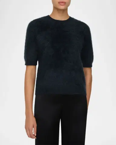 Lafayette 148 New York Short-Sleeve Brushed Cashmere Sweater | Thumbnail 8 Lafayette 148 New York Short-Sleeve Brushed Cashmere Sweater | Thumbnail 8
