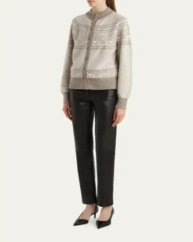 Khaite Marc Cashmere Fair Isle Cardigan | Thumbnail 2 Khaite Marc Cashmere Fair Isle Cardigan | Thumbnail 2