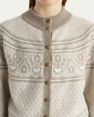 Khaite Marc Cashmere Fair Isle Cardigan | Thumbnail 5 Khaite Marc Cashmere Fair Isle Cardigan | Thumbnail 5