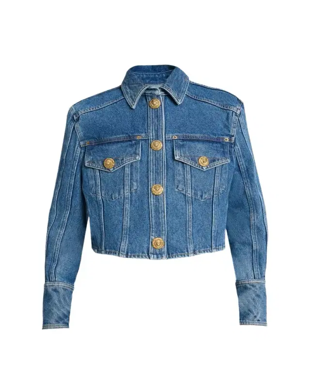 Two-Pocket Crop Denim Jacket Two-Pocket Crop Denim Jacket
