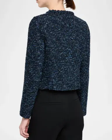 Lafayette 148 New York Pom Pom-Trim Boucle Tweed Jacket | Thumbnail 7 Lafayette 148 New York Pom Pom-Trim Boucle Tweed Jacket | Thumbnail 7