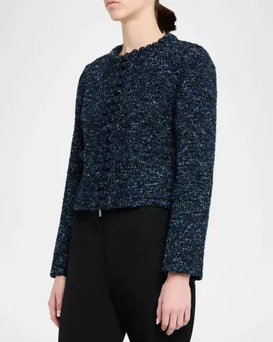 Lafayette 148 New York Pom Pom-Trim Boucle Tweed Jacket | Thumbnail 8 Lafayette 148 New York Pom Pom-Trim Boucle Tweed Jacket | Thumbnail 8