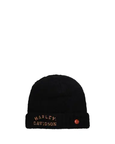 God's True Cashmere x Harley-Davidson Men's Boucle Cashmere Beanie | Thumbnail 1 God's True Cashmere x Harley-Davidson Men's Boucle Cashmere Beanie | Thumbnail 1