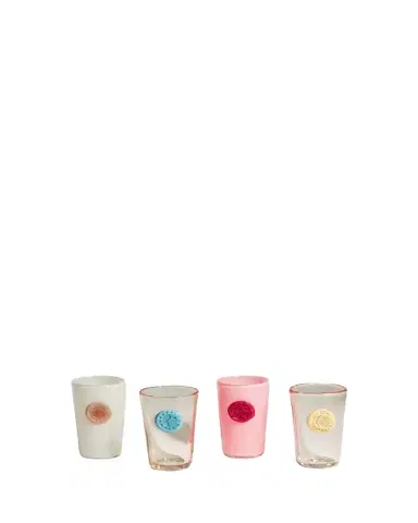 HELLE MARDAHL Monogram 7.4 oz. Drinking Glasses, Set of 4 | Thumbnail 1 HELLE MARDAHL Monogram 7.4 oz. Drinking Glasses, Set of 4 | Thumbnail 1