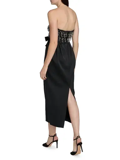 Cinq à Sept Women's Zelina Crystal-Embellished Strapless Midi-Dress - Black | Thumbnail 5 Cinq à Sept Women's Zelina Crystal-Embellished Strapless Midi-Dress - Black | Thumbnail 5