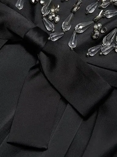 Cinq à Sept Women's Zelina Crystal-Embellished Strapless Midi-Dress - Black | Thumbnail 7 Cinq à Sept Women's Zelina Crystal-Embellished Strapless Midi-Dress - Black | Thumbnail 7