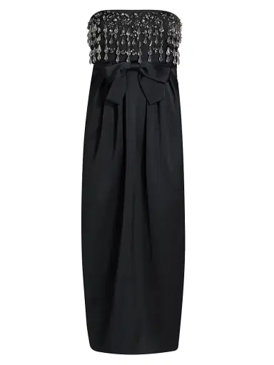 Cinq à Sept Women's Zelina Crystal-Embellished Strapless Midi-Dress - Black | Thumbnail 1 Cinq à Sept Women's Zelina Crystal-Embellished Strapless Midi-Dress - Black | Thumbnail 1