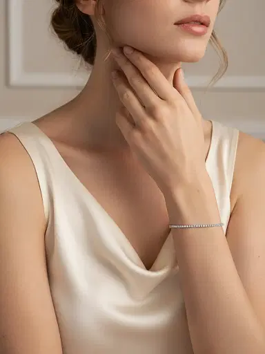 Saks Fifth Avenue Diamonds Women's 18K White Gold & 2.11 TCW Diamond Bracelet - White Gold | Thumbnail 2 Saks Fifth Avenue Diamonds Women's 18K White Gold & 2.11 TCW Diamond Bracelet - White Gold | Thumbnail 2