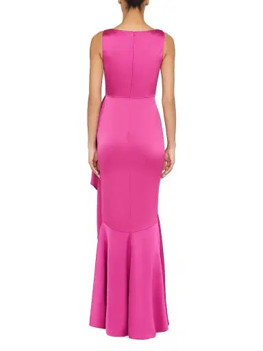 Theia Women's Harper Satin Draped Gown - Shadow Rose | Thumbnail 5 Theia Women's Harper Satin Draped Gown - Shadow Rose | Thumbnail 5