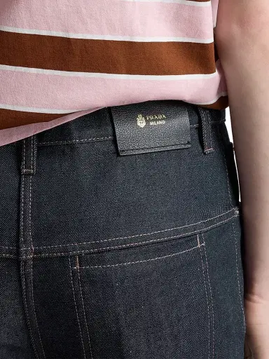 Prada Women's Five-Pocket Denim Jeans - Dark Blue | Thumbnail 4 Prada Women's Five-Pocket Denim Jeans - Dark Blue | Thumbnail 4