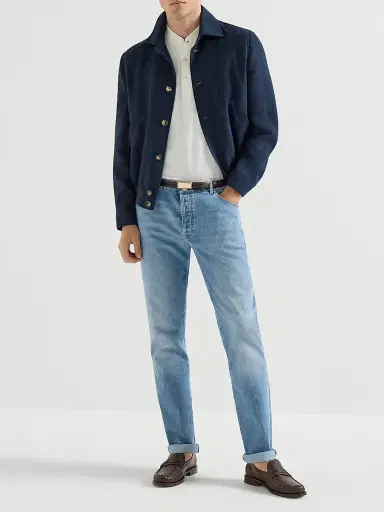 Brunello Cucinelli Men's Comfort Denim Five Pocket Jeans - Light Denim - Size 42 | Thumbnail 6 Brunello Cucinelli Men's Comfort Denim Five Pocket Jeans - Light Denim - Size 42 | Thumbnail 6