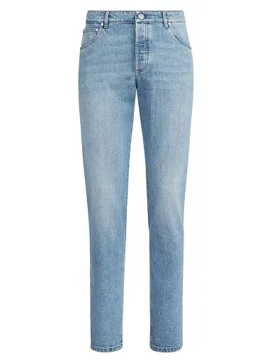 Brunello Cucinelli Men's Comfort Denim Five Pocket Jeans - Light Denim - Size 42 | Thumbnail 1 Brunello Cucinelli Men's Comfort Denim Five Pocket Jeans - Light Denim - Size 42 | Thumbnail 1