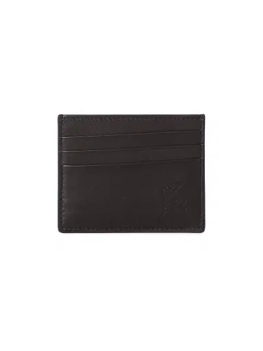 Brunello Cucinelli Men's Smooth Calfskin Card Holder - Rust Brown | Thumbnail 1 Brunello Cucinelli Men's Smooth Calfskin Card Holder - Rust Brown | Thumbnail 1