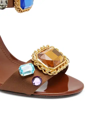 Dolce & Gabbana Women's 5MM Embellished Sandals - Rosa Arancio | Thumbnail 5 Dolce & Gabbana Women's 5MM Embellished Sandals - Rosa Arancio | Thumbnail 5