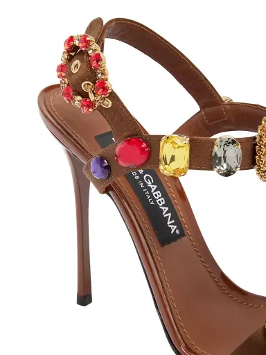 Dolce & Gabbana Women's 5MM Embellished Sandals - Rosa Arancio | Thumbnail 6 Dolce & Gabbana Women's 5MM Embellished Sandals - Rosa Arancio | Thumbnail 6