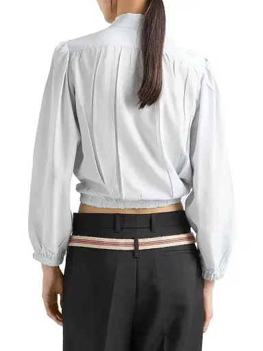 Prada Women's Crepe De Chine Shirt | Thumbnail 3 Prada Women's Crepe De Chine Shirt | Thumbnail 3