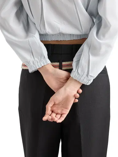 Prada Women's Crepe De Chine Shirt | Thumbnail 4 Prada Women's Crepe De Chine Shirt | Thumbnail 4