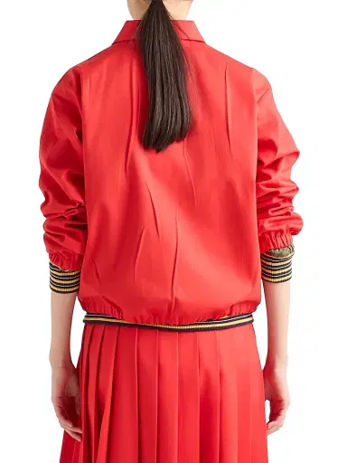Prada Women's Gabardine Blouson Jacket - Red - Size 4 | Thumbnail 4 Prada Women's Gabardine Blouson Jacket - Red - Size 4 | Thumbnail 4