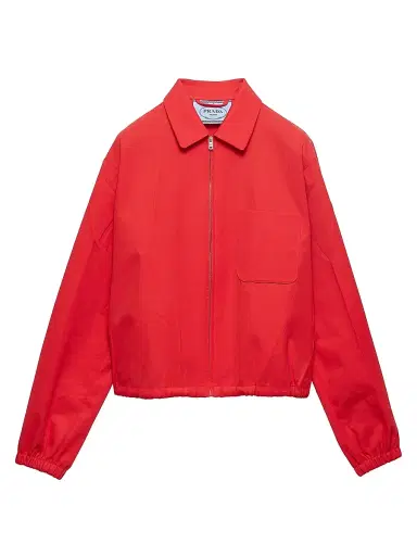 Prada Women's Gabardine Blouson Jacket - Red - Size 4 | Thumbnail 1 Prada Women's Gabardine Blouson Jacket - Red - Size 4 | Thumbnail 1