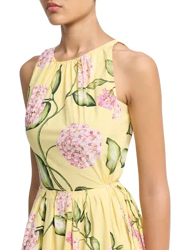 Oscar de la Renta Women's Poplin Day Midi-Dress - Pink Butter | Thumbnail 6 Oscar de la Renta Women's Poplin Day Midi-Dress - Pink Butter | Thumbnail 6