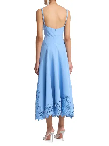 Oscar de la Renta Women's Porcelain Flower Guipure Cocktail Dress - Hydrangea | Thumbnail 5 Oscar de la Renta Women's Porcelain Flower Guipure Cocktail Dress - Hydrangea | Thumbnail 5