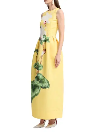 Oscar de la Renta Women's Cyclamen Faille Cocktail Dress - White Butter | Thumbnail 4 Oscar de la Renta Women's Cyclamen Faille Cocktail Dress - White Butter | Thumbnail 4