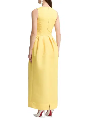 Oscar de la Renta Women's Cyclamen Faille Cocktail Dress - White Butter | Thumbnail 5 Oscar de la Renta Women's Cyclamen Faille Cocktail Dress - White Butter | Thumbnail 5