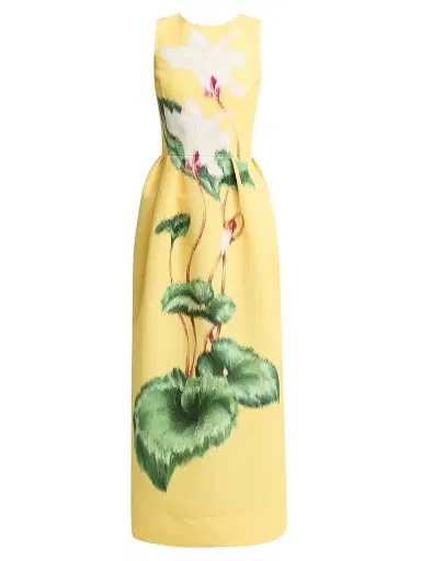 Oscar de la Renta Women's Cyclamen Faille Cocktail Dress - White Butter | Thumbnail 1 Oscar de la Renta Women's Cyclamen Faille Cocktail Dress - White Butter | Thumbnail 1