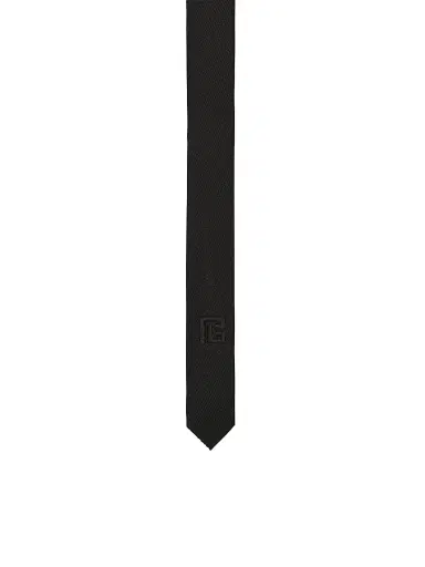 Balmain Men's Virgin Wool Tie - Black | Thumbnail 3 Balmain Men's Virgin Wool Tie - Black | Thumbnail 3