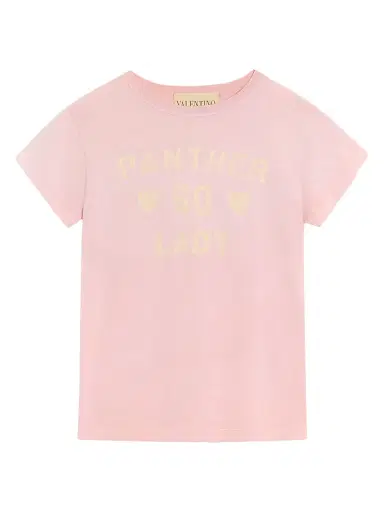 Valentino Garavani Women's Printed Cotton T-Shirt - Pink - Size XXS | Thumbnail 1 Valentino Garavani Women's Printed Cotton T-Shirt - Pink - Size XXS | Thumbnail 1