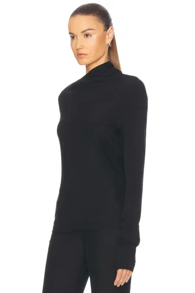 TOTEME Draped Jersey Top | Thumbnail 3 TOTEME Draped Jersey Top | Thumbnail 3