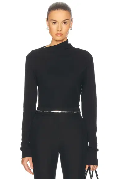 TOTEME Draped Jersey Top | Thumbnail 1 TOTEME Draped Jersey Top | Thumbnail 1