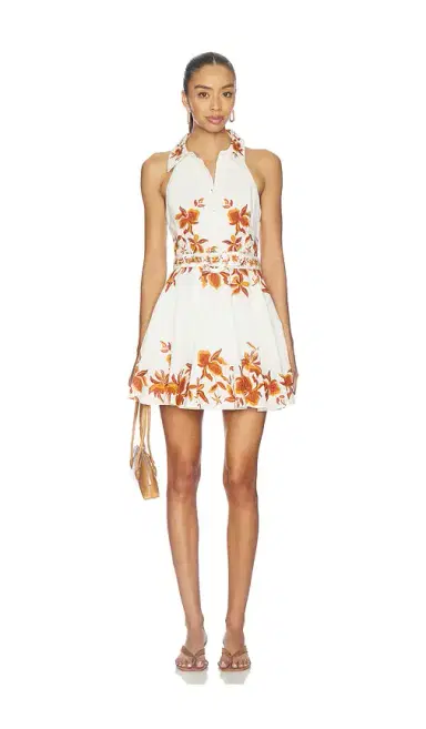 Hemant & Nandita Short Dress With Buckle Belt | Thumbnail 1 Hemant & Nandita Short Dress With Buckle Belt | Thumbnail 1