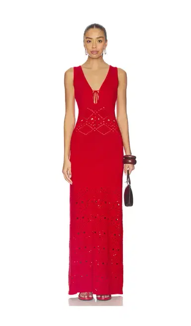 SEVEN WONDERS Milah V-neck Knit Maxi Dress | Thumbnail 1 SEVEN WONDERS Milah V-neck Knit Maxi Dress | Thumbnail 1