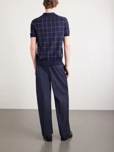 dunhill Checked Cotton and Mulberry Silk-Blend Jacquard Polo Shirt - Men | Thumbnail 4 dunhill Checked Cotton and Mulberry Silk-Blend Jacquard Polo Shirt - Men | Thumbnail 4
