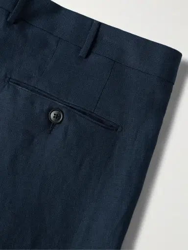Zegna Slim-Fit Oasi Lino Twill Suit Trousers - Men | Thumbnail 4 Zegna Slim-Fit Oasi Lino Twill Suit Trousers - Men | Thumbnail 4