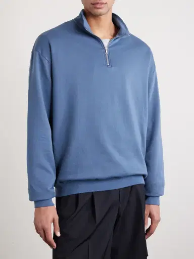 Auralee Cotton Half-Zip Sweatshirt - Men | Thumbnail 3 Auralee Cotton Half-Zip Sweatshirt - Men | Thumbnail 3