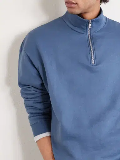 Auralee Cotton Half-Zip Sweatshirt - Men | Thumbnail 5 Auralee Cotton Half-Zip Sweatshirt - Men | Thumbnail 5