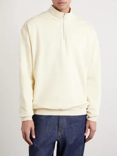 Auralee Cotton Half-Zip Sweatshirt - Men | Thumbnail 3 Auralee Cotton Half-Zip Sweatshirt - Men | Thumbnail 3