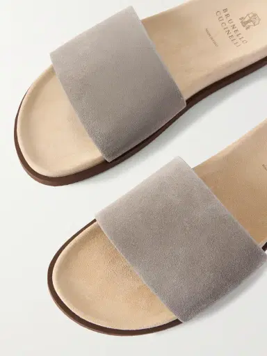 Brunello Cucinelli Suede Slides - Men | Thumbnail 4 Brunello Cucinelli Suede Slides - Men | Thumbnail 4