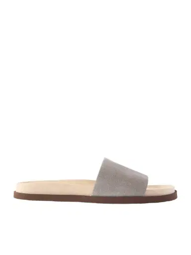 Brunello Cucinelli Suede Slides - Men | Thumbnail 1 Brunello Cucinelli Suede Slides - Men | Thumbnail 1