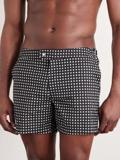 Tom Ford Straight-Leg Short-Length Polka-Dot Swim Shorts - Men | Thumbnail 2 Tom Ford Straight-Leg Short-Length Polka-Dot Swim Shorts - Men | Thumbnail 2