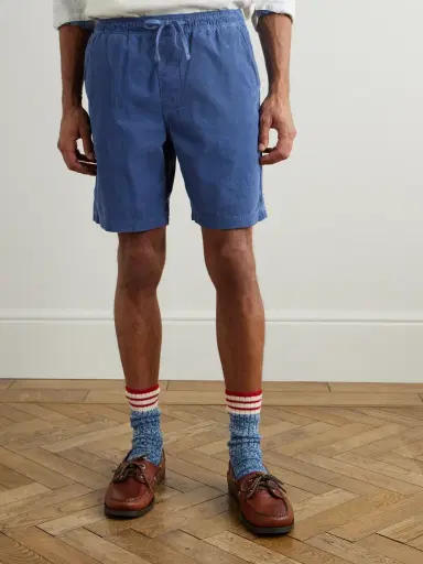 Polo Ralph Lauren Straight-Leg Logo-Embroidered Cotton-Corduroy Drawstring Shorts - Men | Thumbnail 3 Polo Ralph Lauren Straight-Leg Logo-Embroidered Cotton-Corduroy Drawstring Shorts - Men | Thumbnail 3