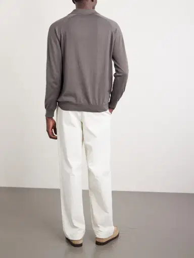 Sunspel Sea Island Cotton and Cashmere-Blend Polo Shirt - Men | Thumbnail 4 Sunspel Sea Island Cotton and Cashmere-Blend Polo Shirt - Men | Thumbnail 4
